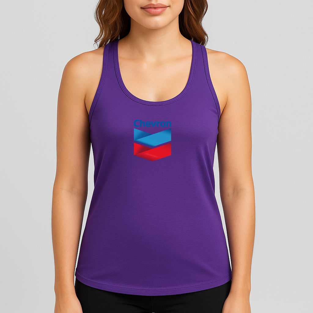 Women's Chevron Gas Station Racerback Tank Top