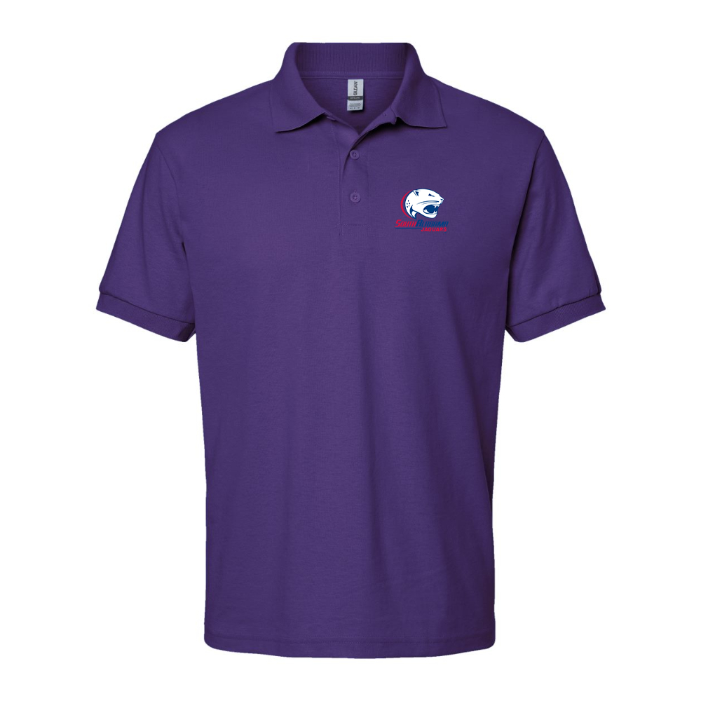 Men's South Alabama Jaguars Logo Gildan Dry Blend Jersey Polo