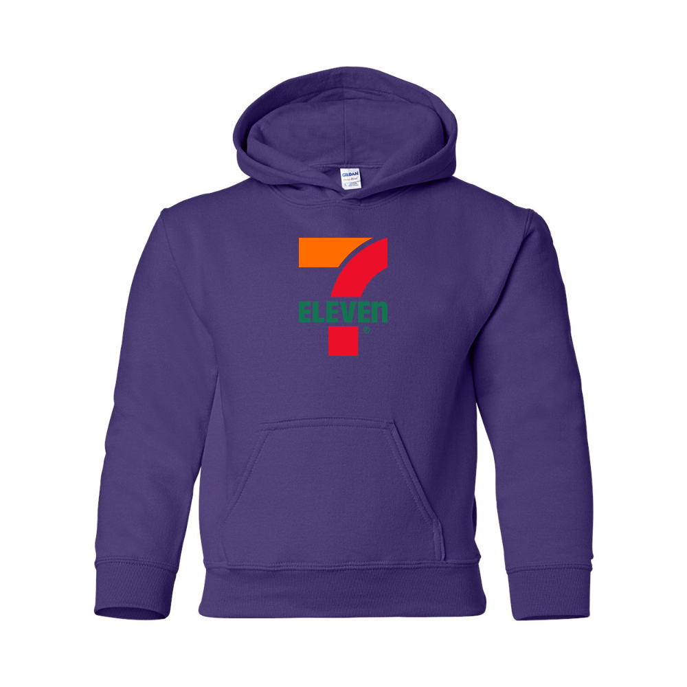 Youth 7 Eleven Logo Gildan Heavy Blend  Hooded Sweatshirt