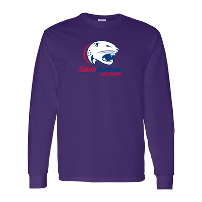Men's South Alabama Jaguars Logo Gildan Heavy Cotton Long Sleeve T-Shirt