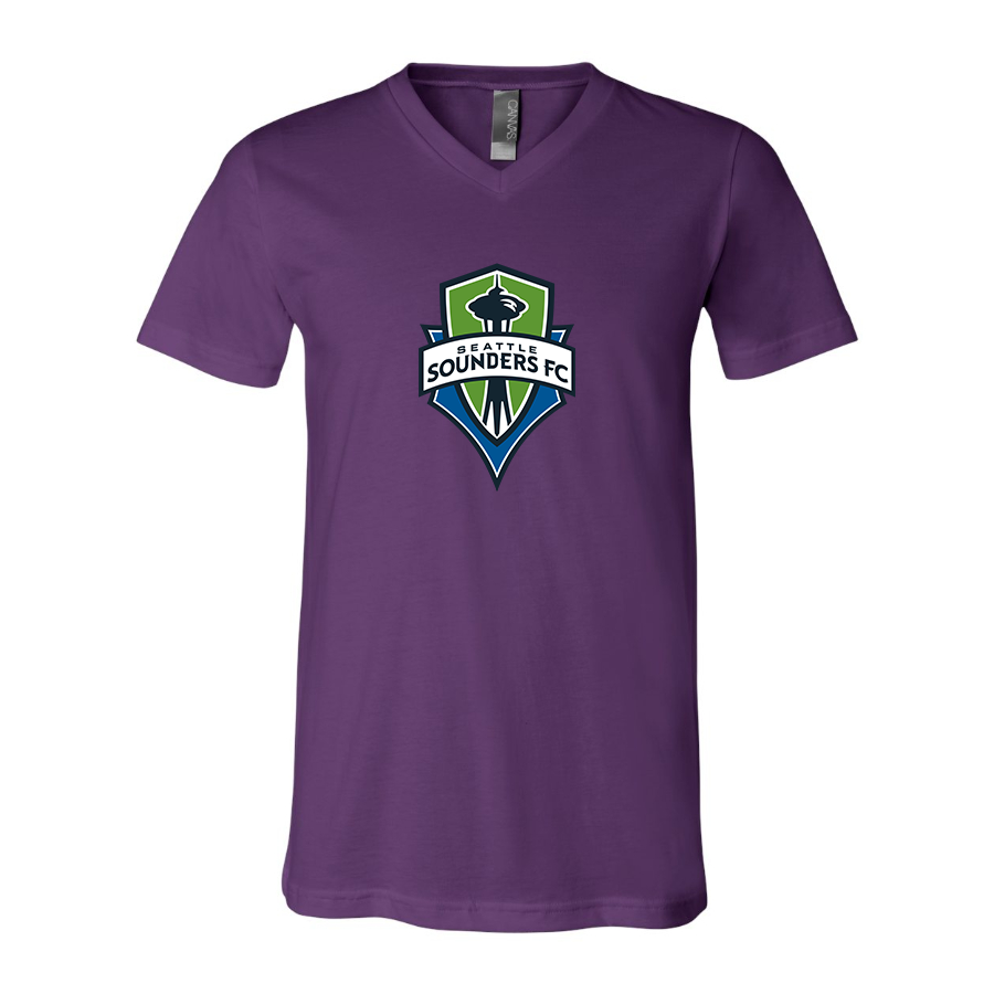 Men’s  Seattle Sounders FC - BELLA + CANVAS - Jersey V-Neck Tee - 3005