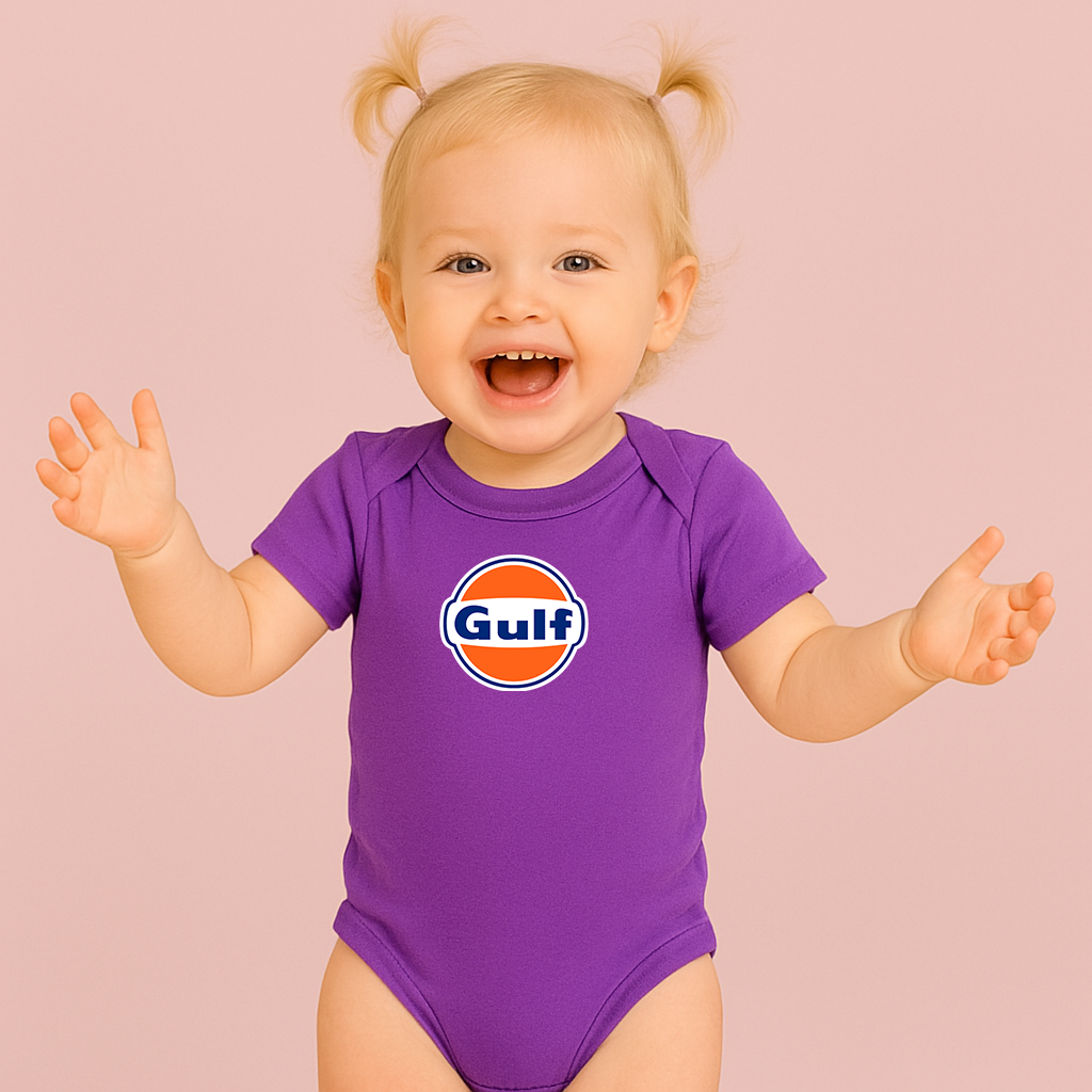 Gulf Oil Logo Baby Romper Onesie
