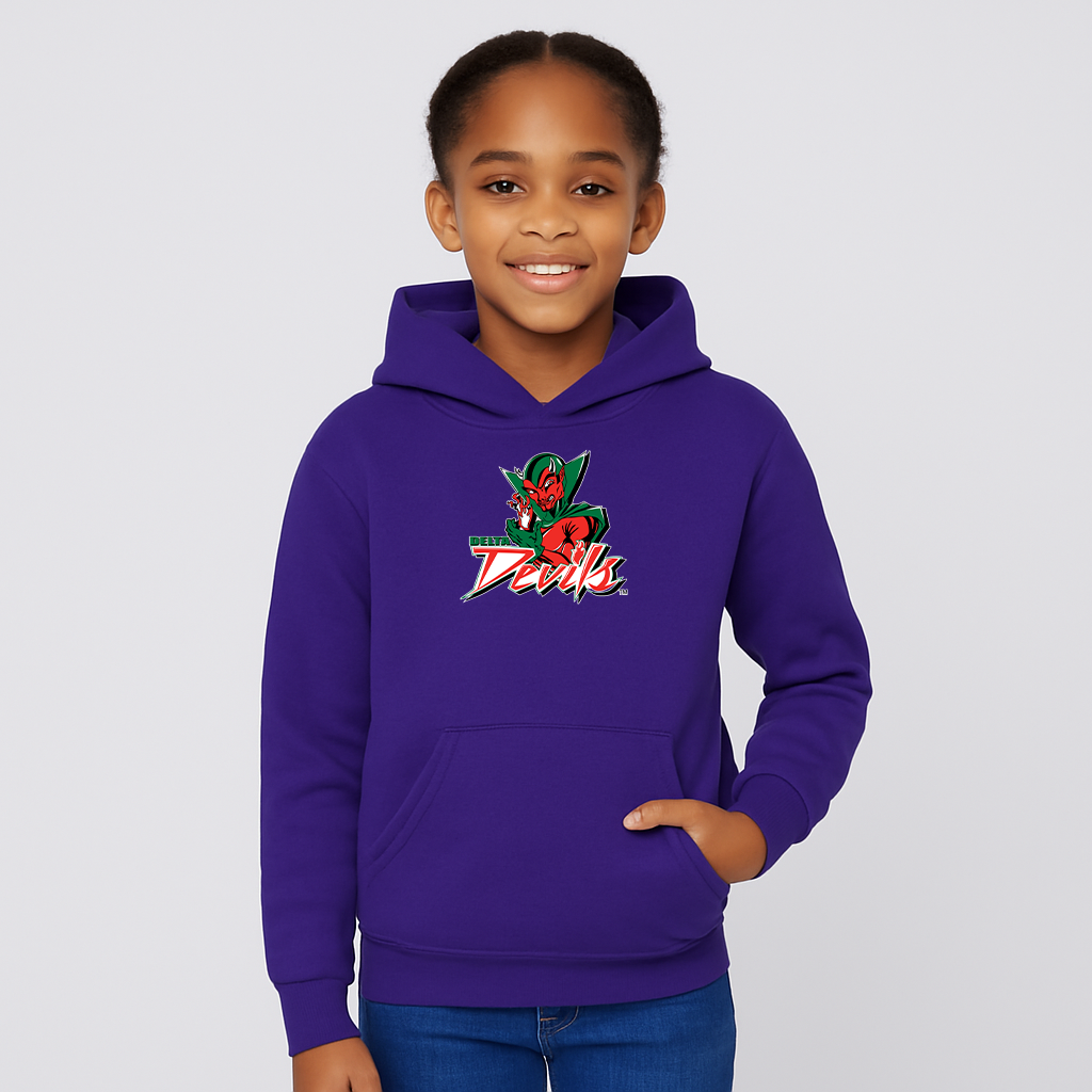 Youth MVSU Delta Devils Logo Pullover Hoodie