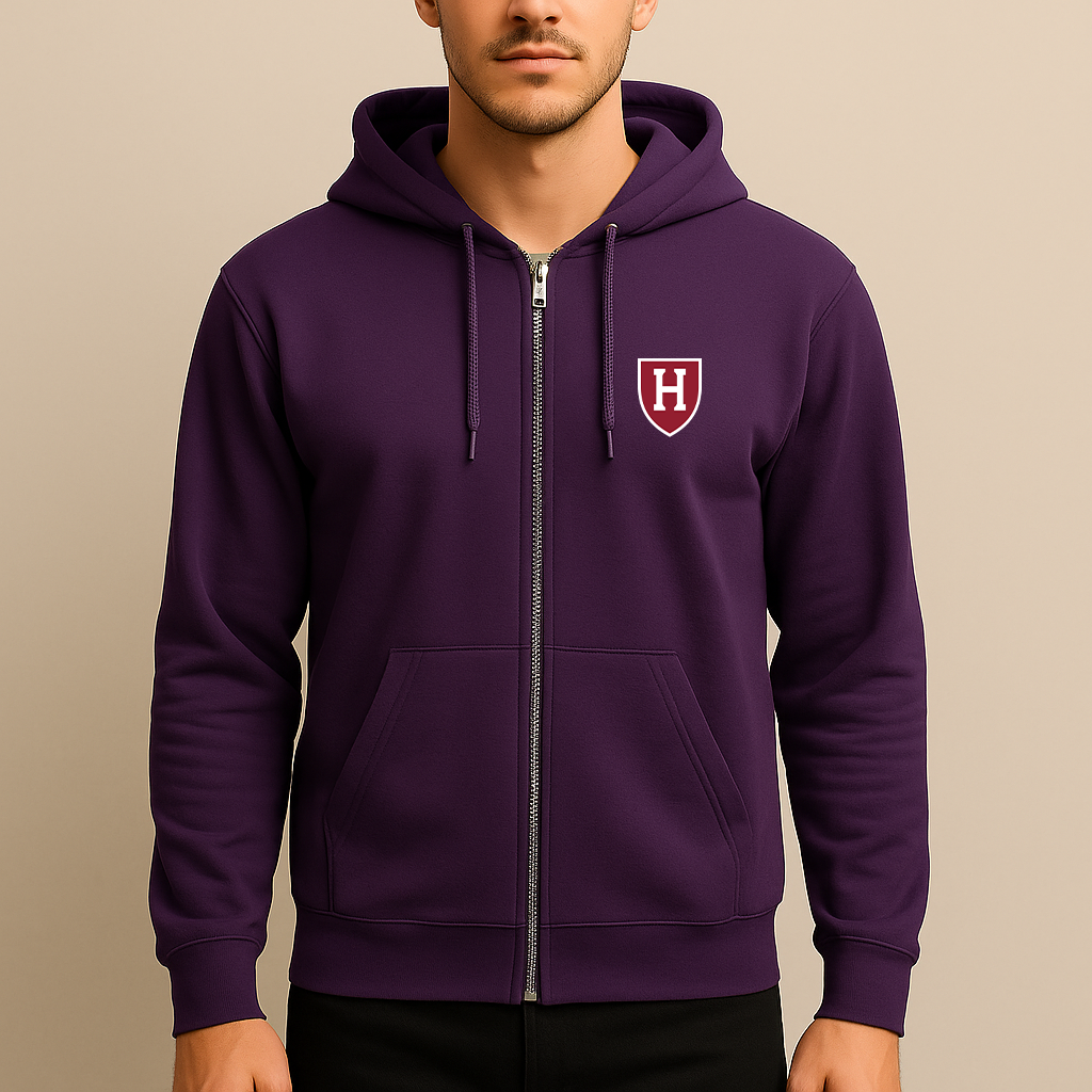 Men's Harvard Crimson Logo Zipper Hoodie