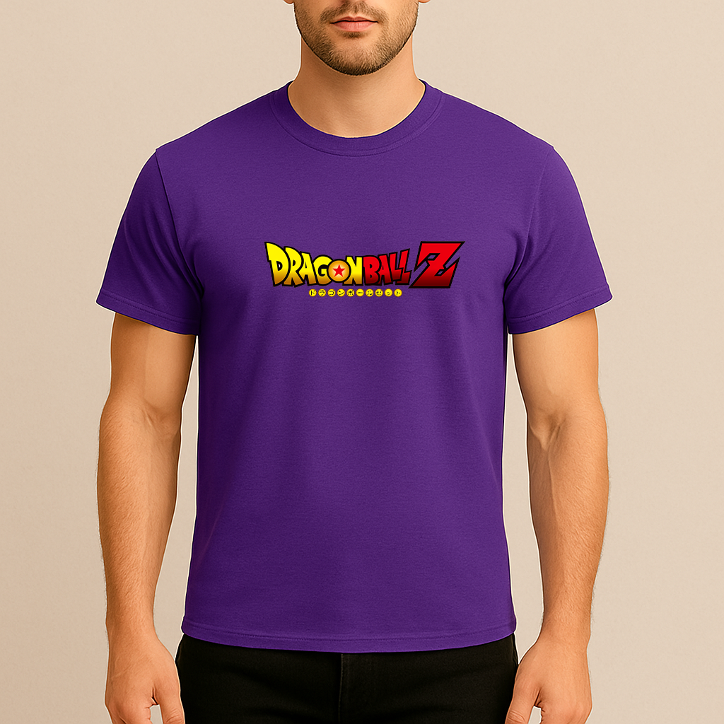 Men's Dragon Ball Z Cartoon Title Cotton T-Shirt