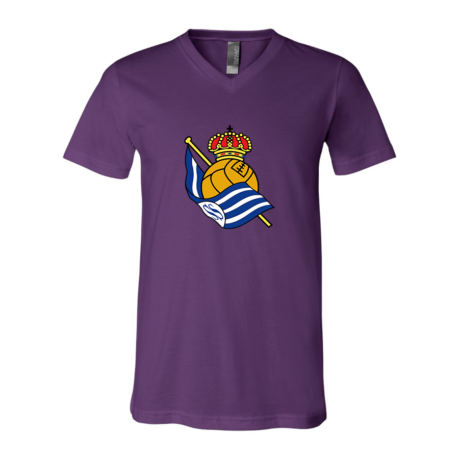 Men’s  Real Sociedad FC  - BELLA + CANVAS - Jersey V-Neck Tee - 3005