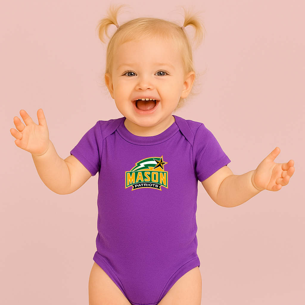 George Mason Patriots Logo Baby Romper Onesie