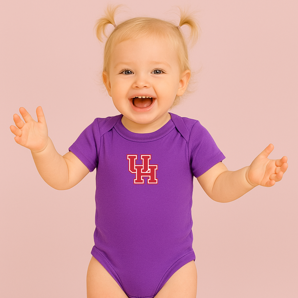 Houston Cougars Logo Baby Romper Onesie