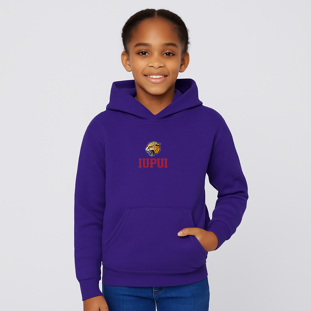 Youth IUPUI Jaguars Logo Pullover Hoodie