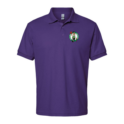 Men's Boston Celtics Logo Gildan Dry Blend Jersey Polo