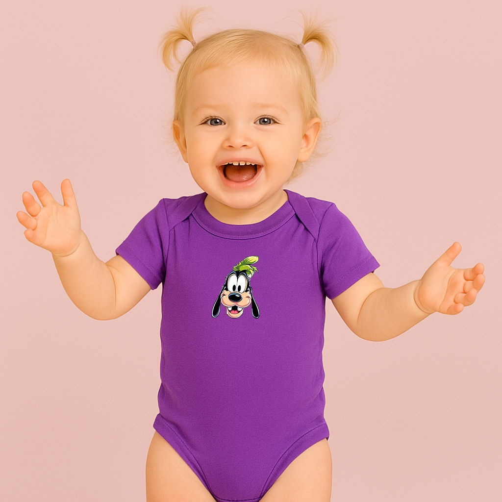 George Goofy Disney Smiley Face Baby Romper Onesie