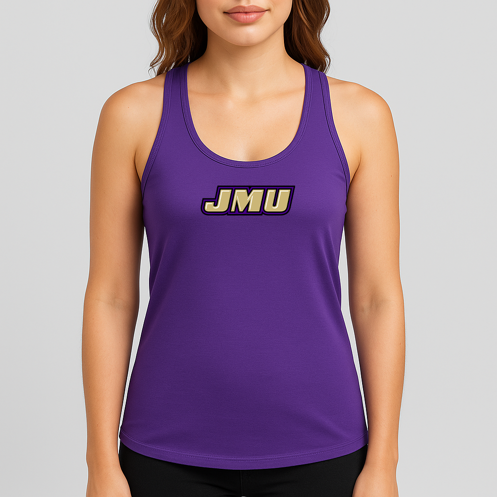 Women's James Madison Dukes Logo Next Level Ideal Racerback Tank