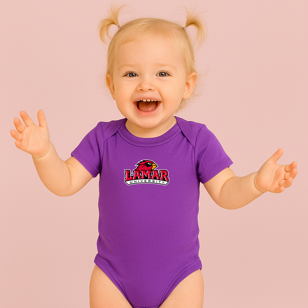 Lamar Cardinals Logo Baby Romper Onesie