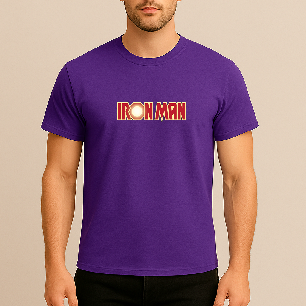 Men's Iron Man Marvel Superhero Cotton T-Shirt