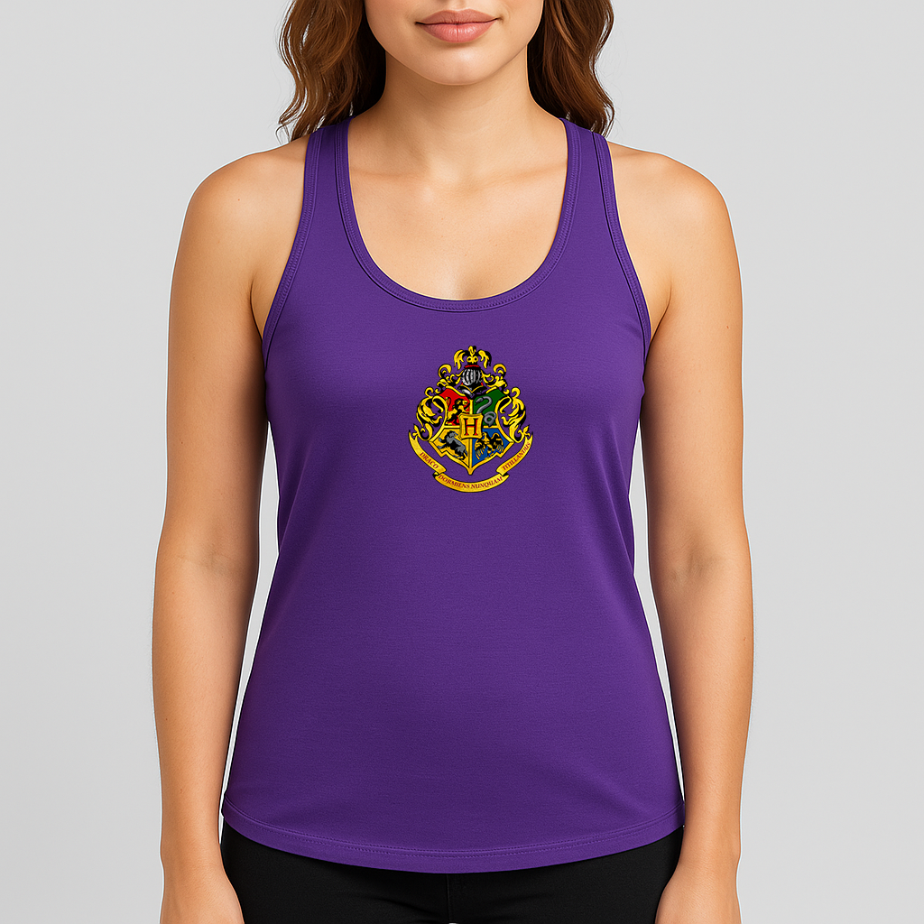 Women's Hogwarts Emblem Harry Potter Movie Racerback Tank Top