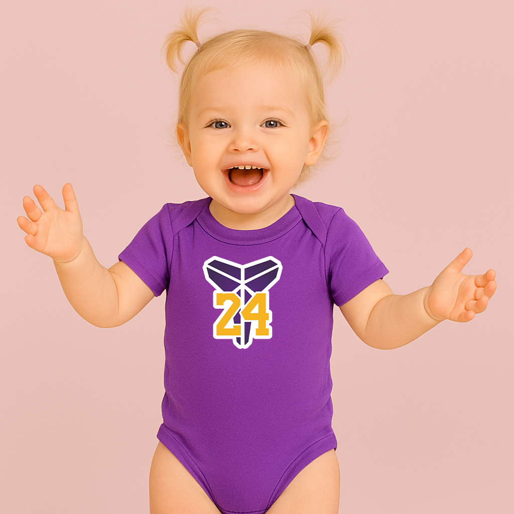 Kobe Bryant Mamba 24 Baby Romper Onesie