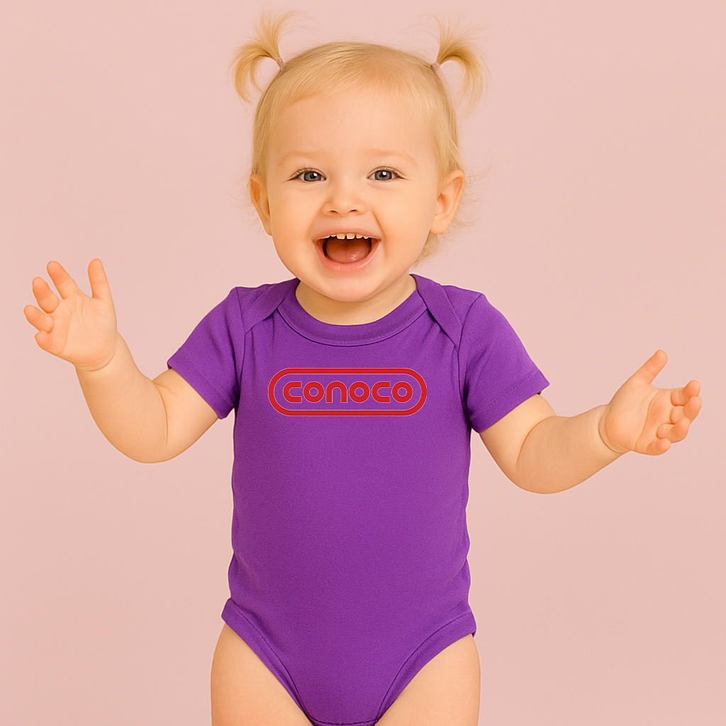 Conoco Gas Station Baby Romper Onesie