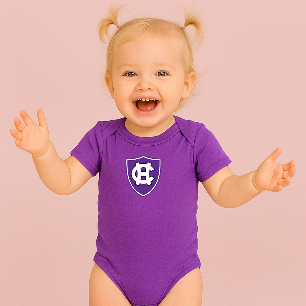 Holy Cross Crusaders Logo Baby Romper Onesie