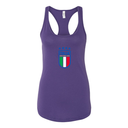 Women's Italy National Soccer Racerback Tank Top
