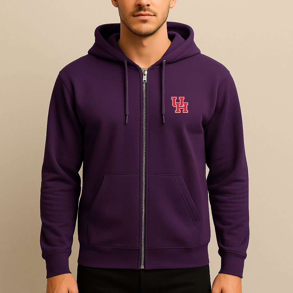 Men's Houston Cougars Logo Zipper Hoodie