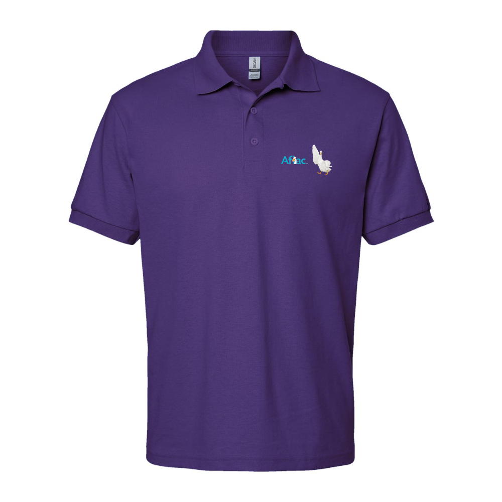 Men's Aflac Logo and Duck Gildan Dry Blend Jersey Polo