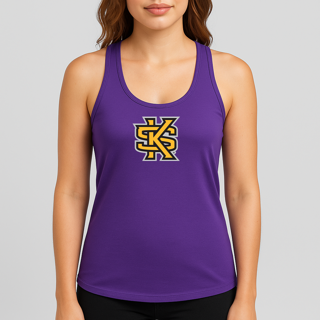 Women's Kennesaw State Owls Logo Next Level Ideal Racerback Tank