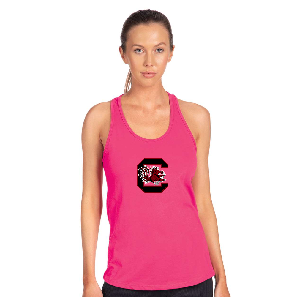 Women's South Carolina Gamecocks Logo Next Level Ideal Racerback Tank