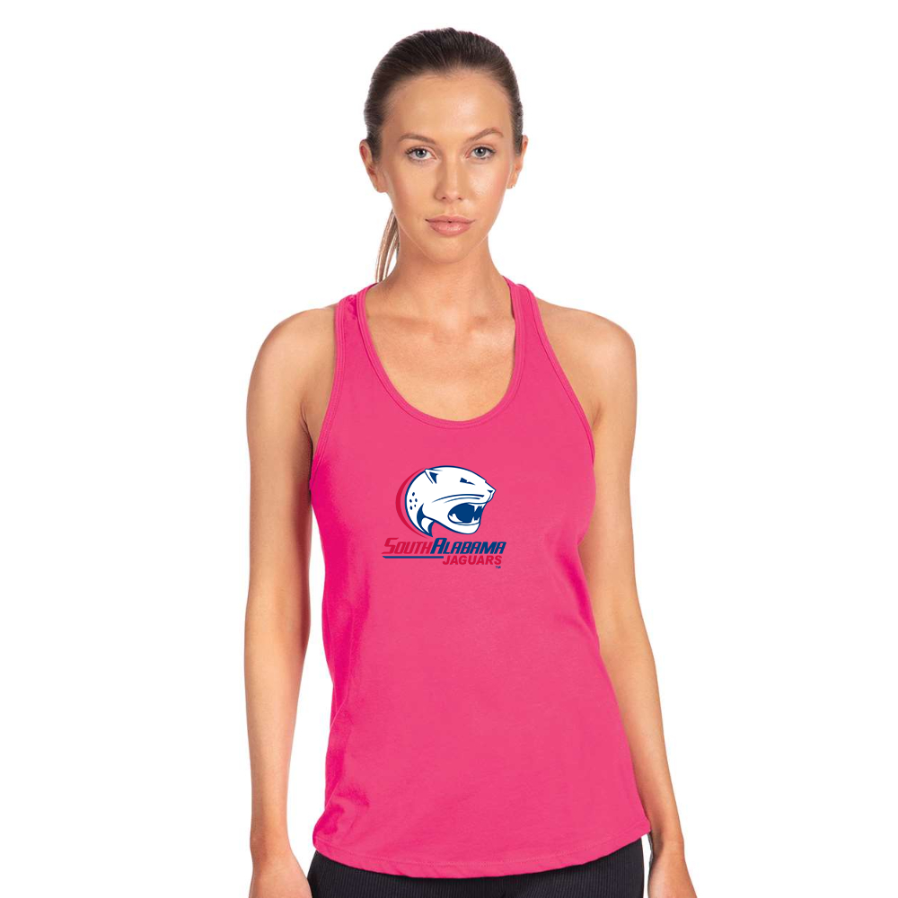 Women's South Alabama Jaguars Logo Next Level Ideal Racerback Tank
