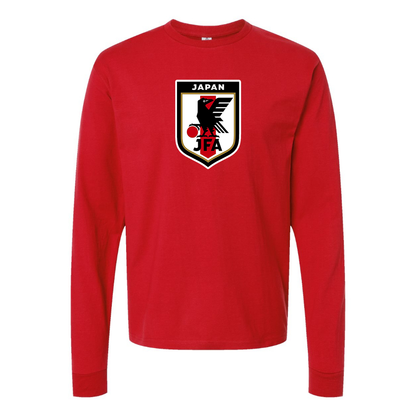 Men's Japan National Soccer Team Long Sleeve T-Shirt