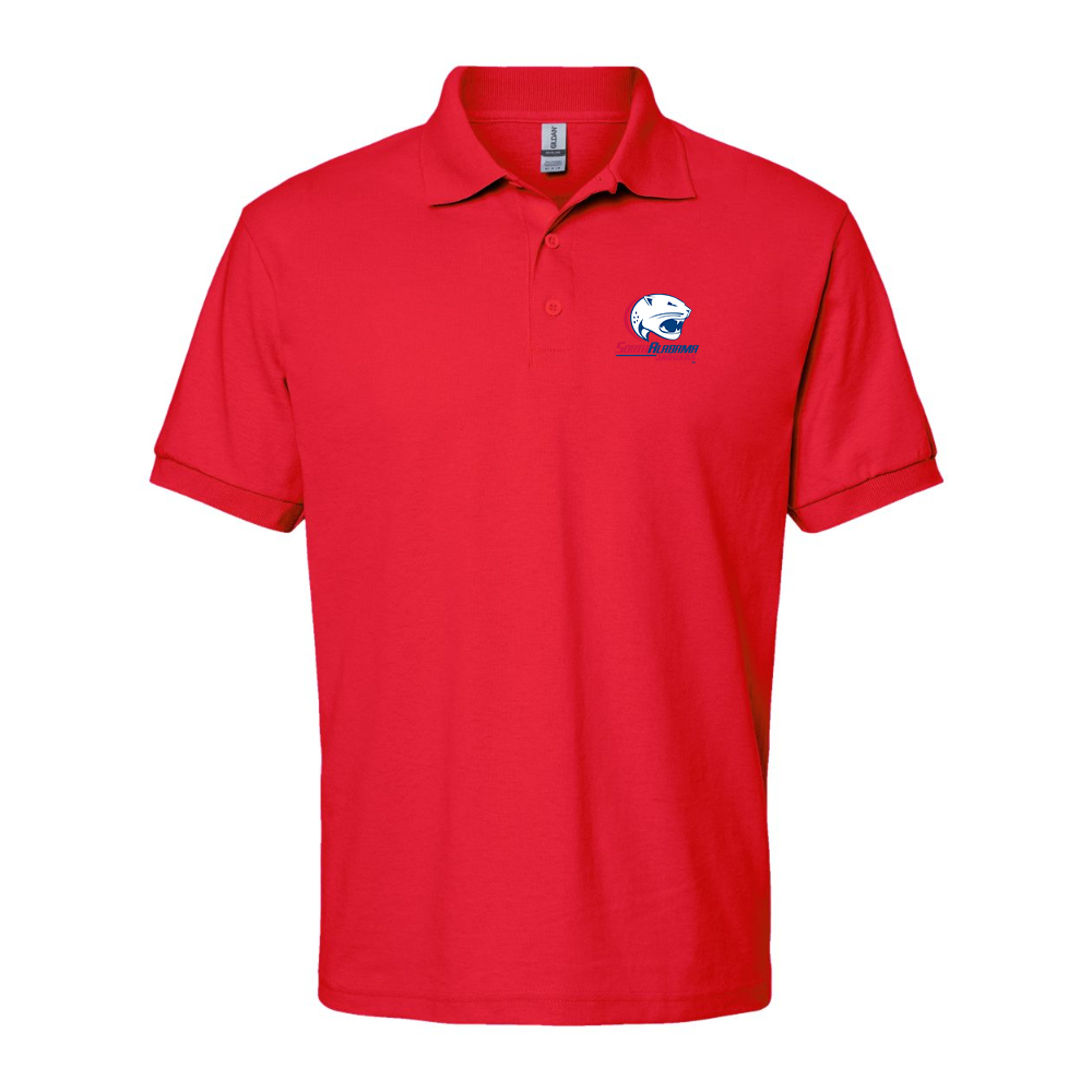 Men's South Alabama Jaguars Logo Gildan Dry Blend Jersey Polo