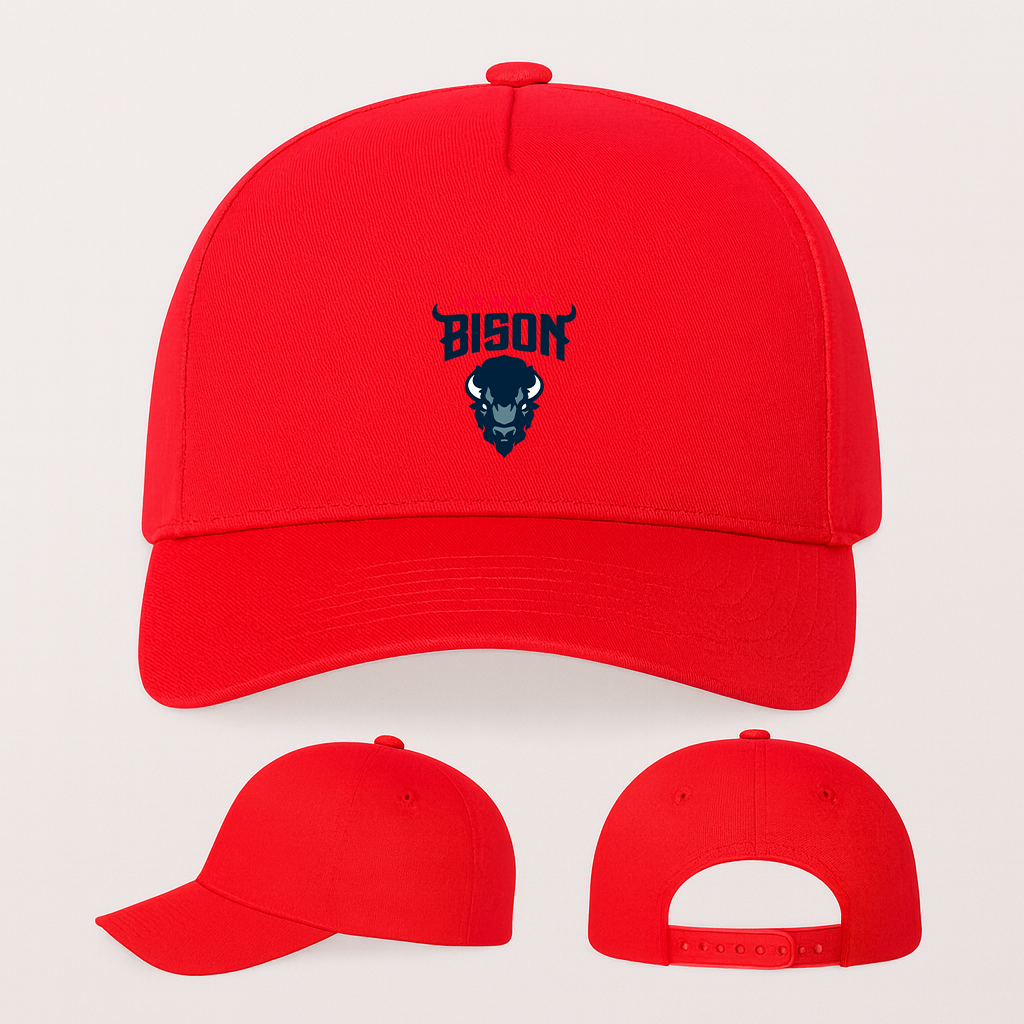 Howard Bison Logo Five Panel Twill Snapback Cap