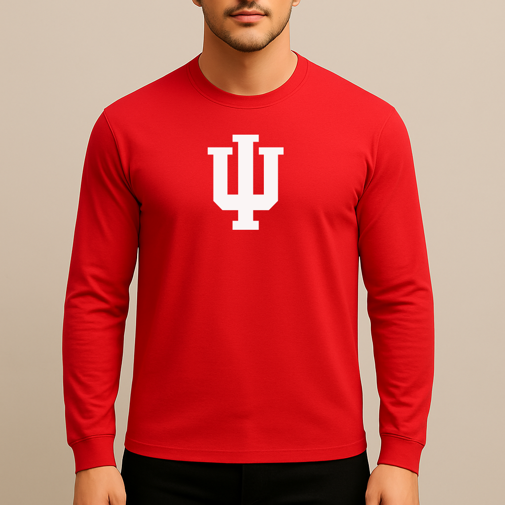 Men's Indiana Hoosiers Logo Long Sleeve T-Shirt