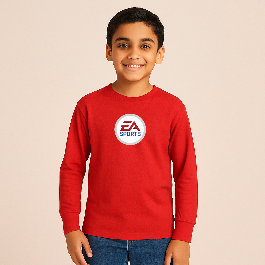 Youth EA SPORTS Logo Cotton Long Sleeve T-Shirt