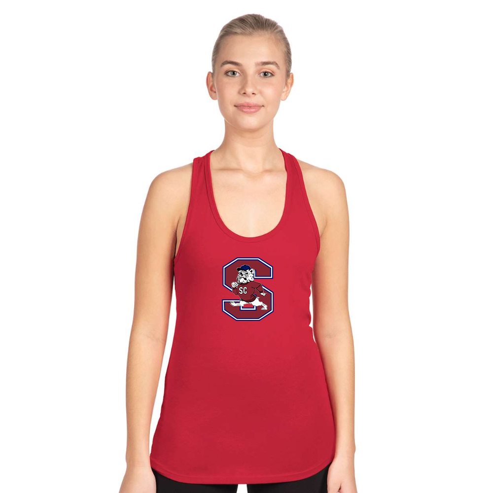 Women's South Carolina State Bulldogs Logo Next Level Ideal Racerback Tank