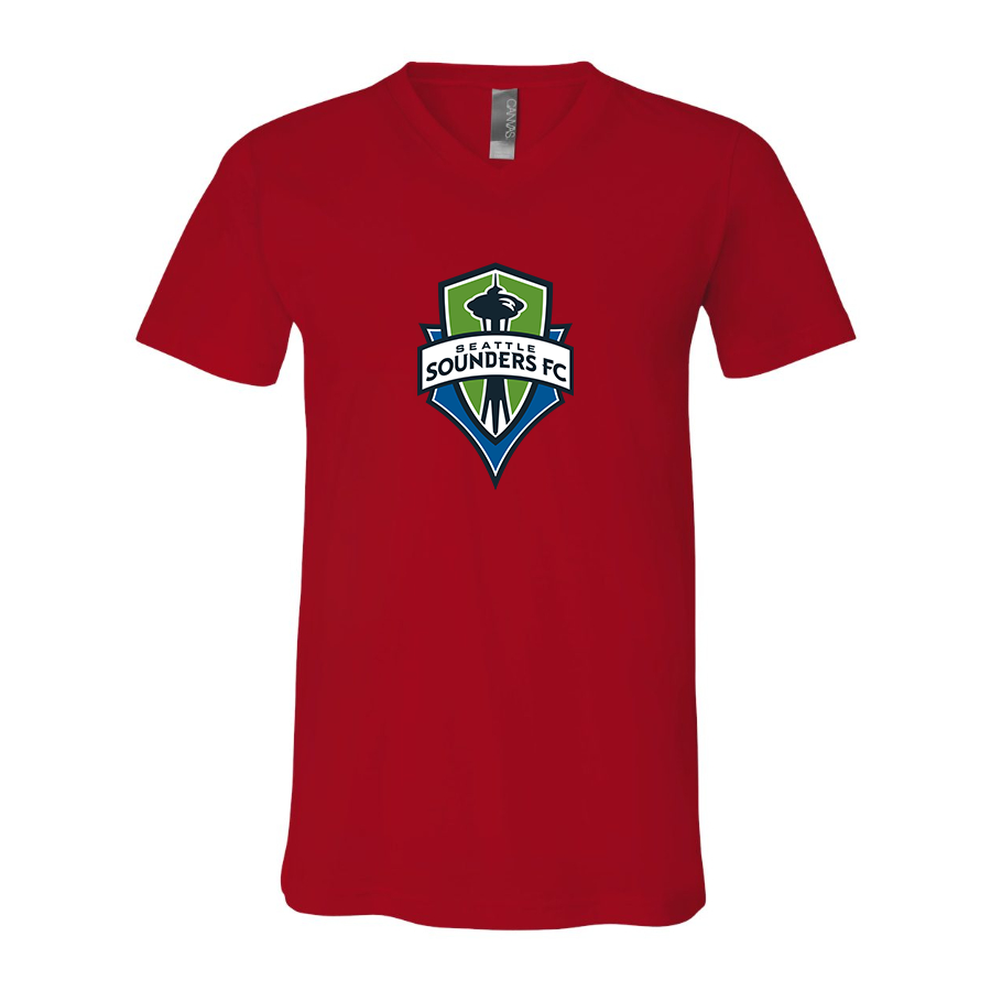 Men’s  Seattle Sounders FC - BELLA + CANVAS - Jersey V-Neck Tee - 3005