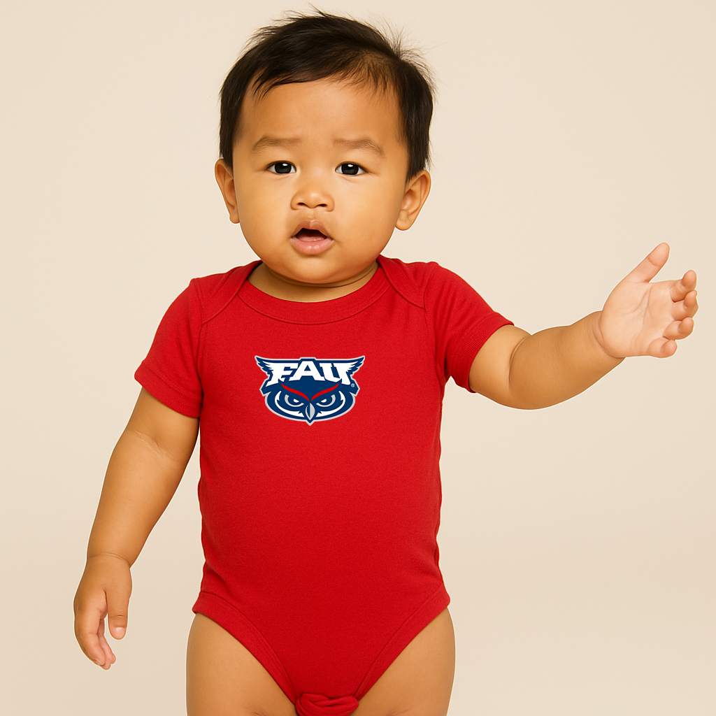 Florida Atlantic Owls Logo Baby Romper Onesie