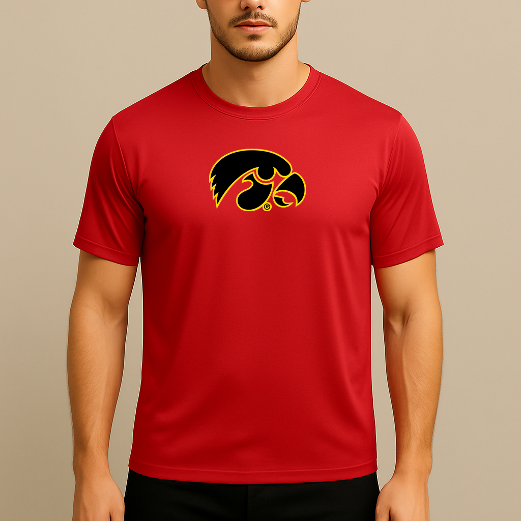 Men's Iowa Hawkeyes Logo Polyester T-Shirt