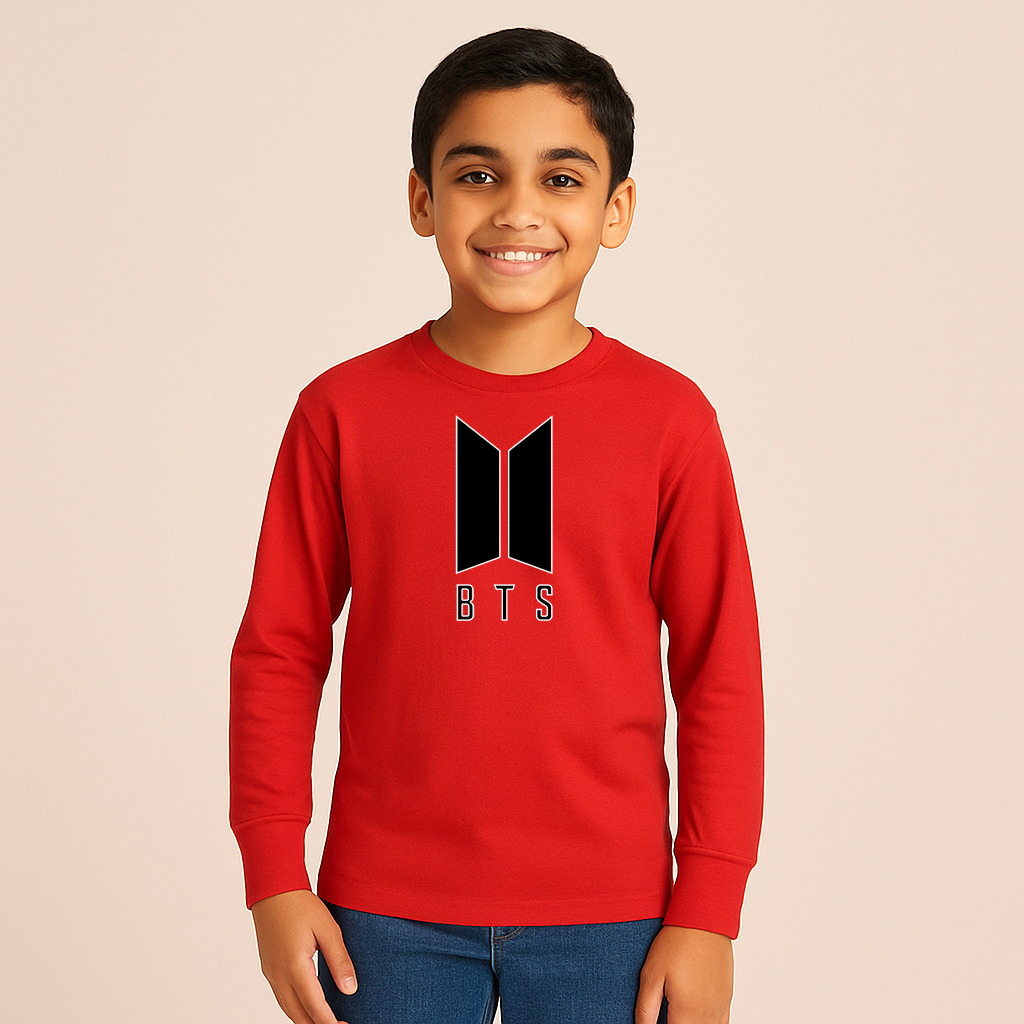 Youth Kids BTS Music Long Sleeve T-Shirt