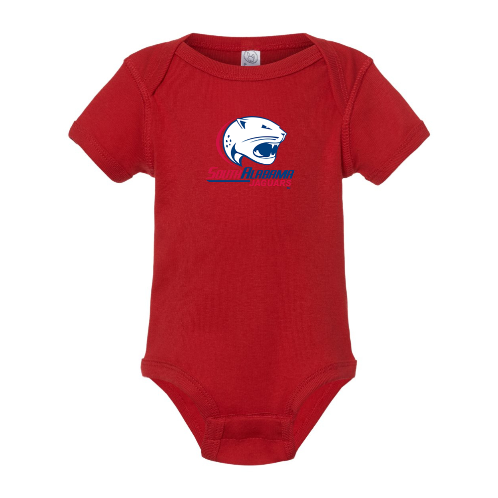 South Alabama Jaguars Logo  Rabbit Skins Infant Baby Rib Bodysuit