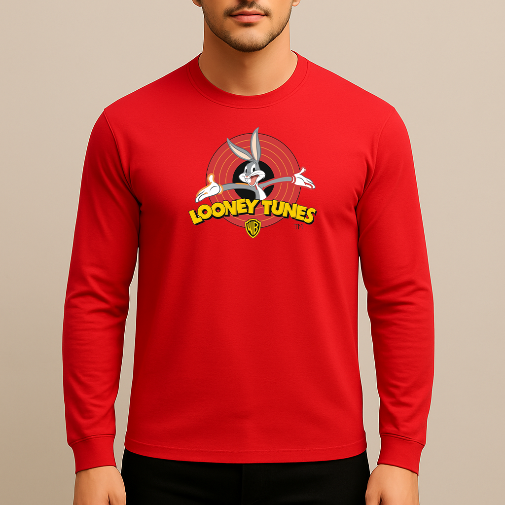 Men's Looney Tunes Warner Brothers Cartoon Long Sleeve T-Shirt
