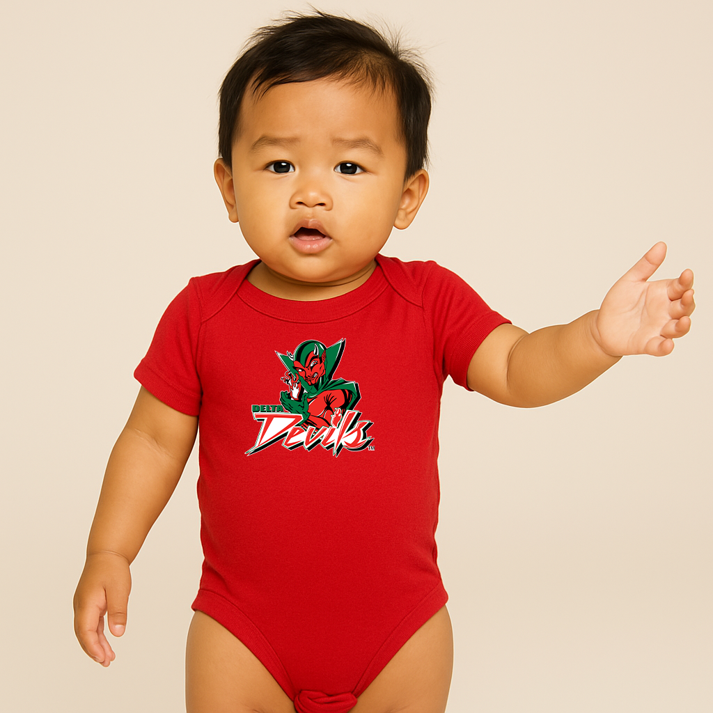 MVSU Delta Devils Logo Baby Romper Onesie