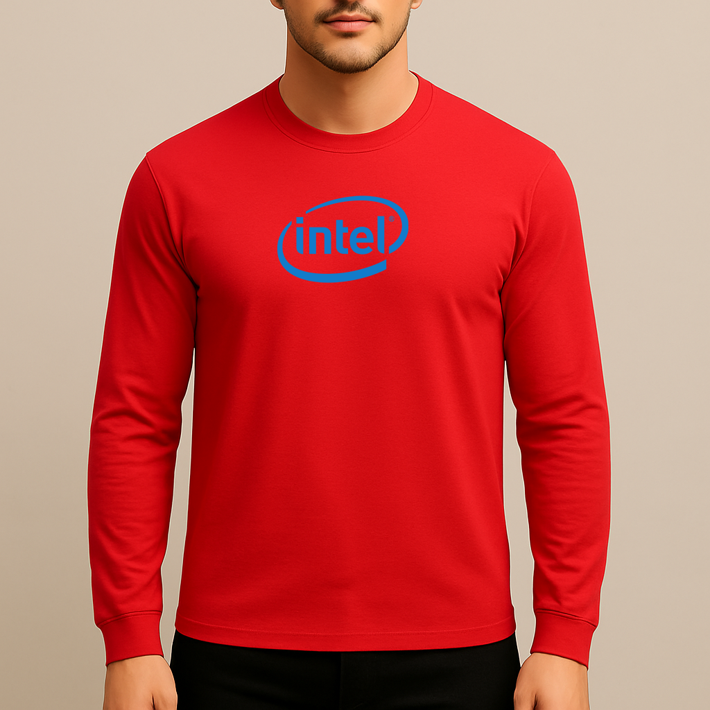 Men's Intel Logo Long Sleeve T-Shirt