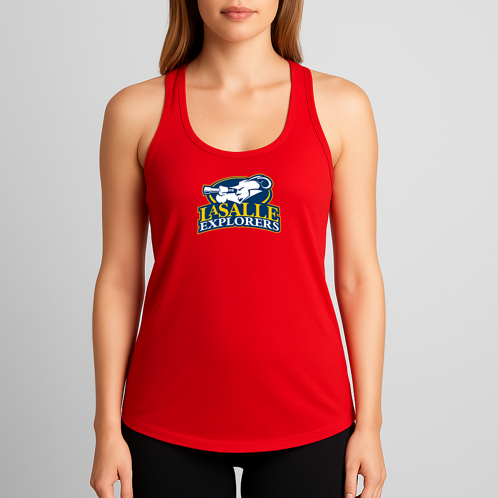 Women's La Salle Explorers Logo Next Level Ideal Racerback Tank