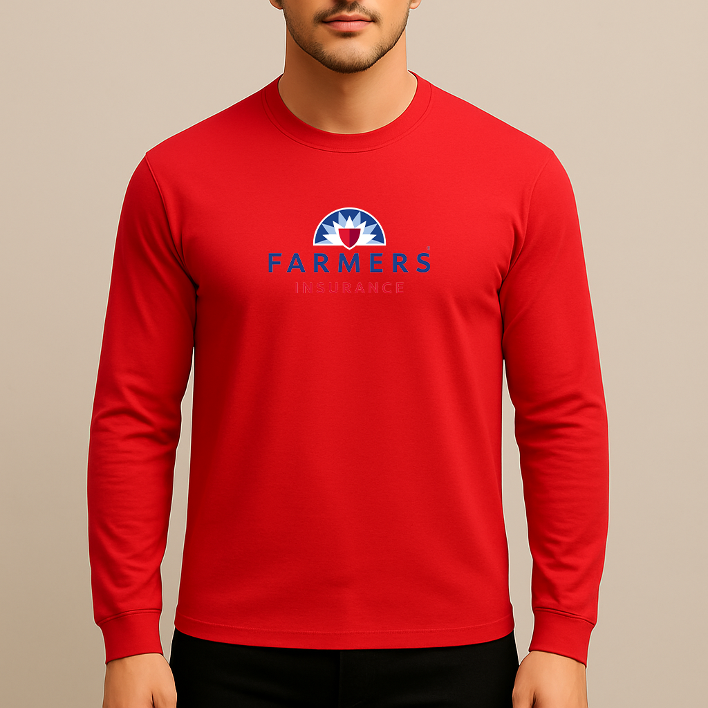 Men's Farmer_s Insurance Logo Long Sleeve T-Shirt