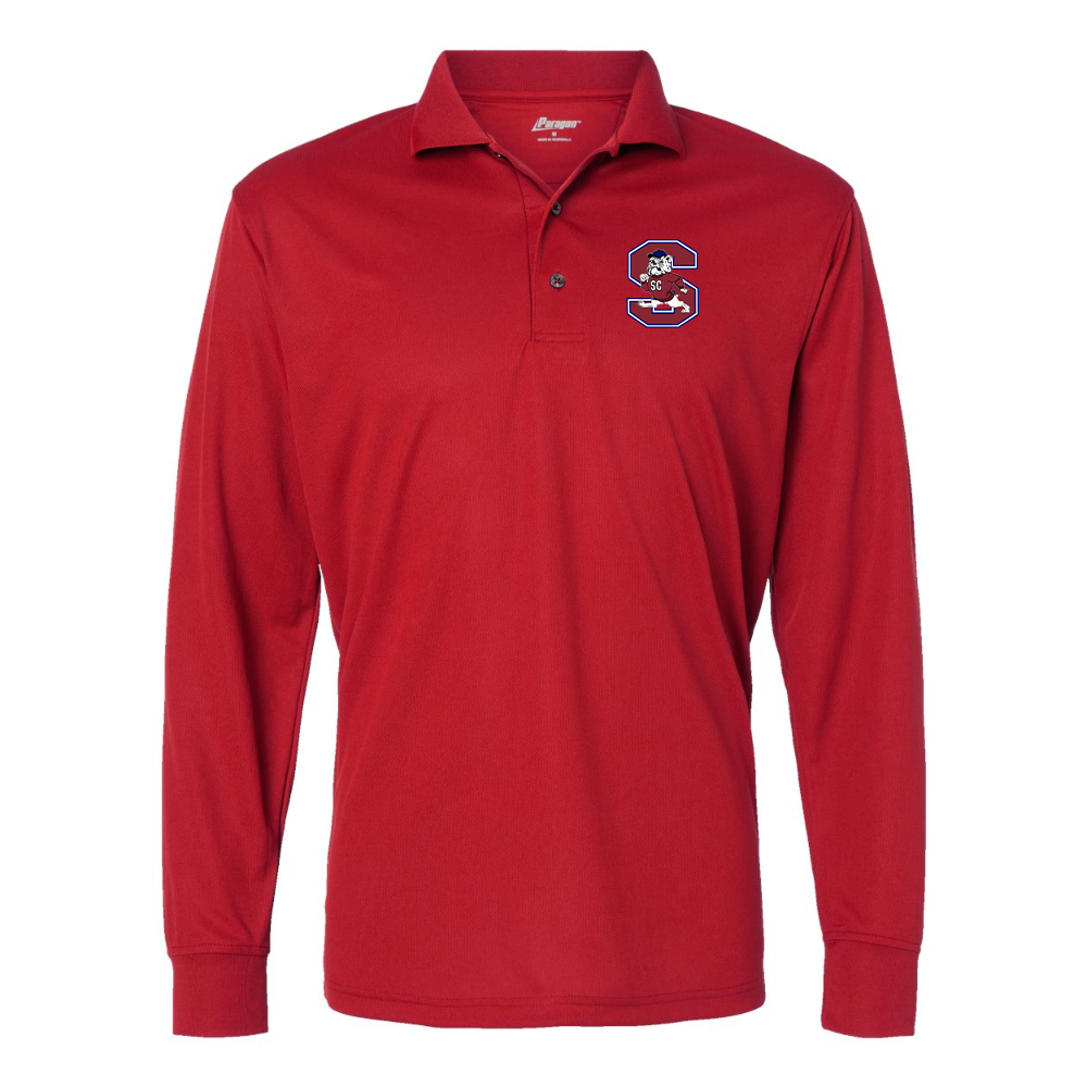 Men's South Carolina State Bulldogs Logo Paragon Prescott Long Sleeve Polo
