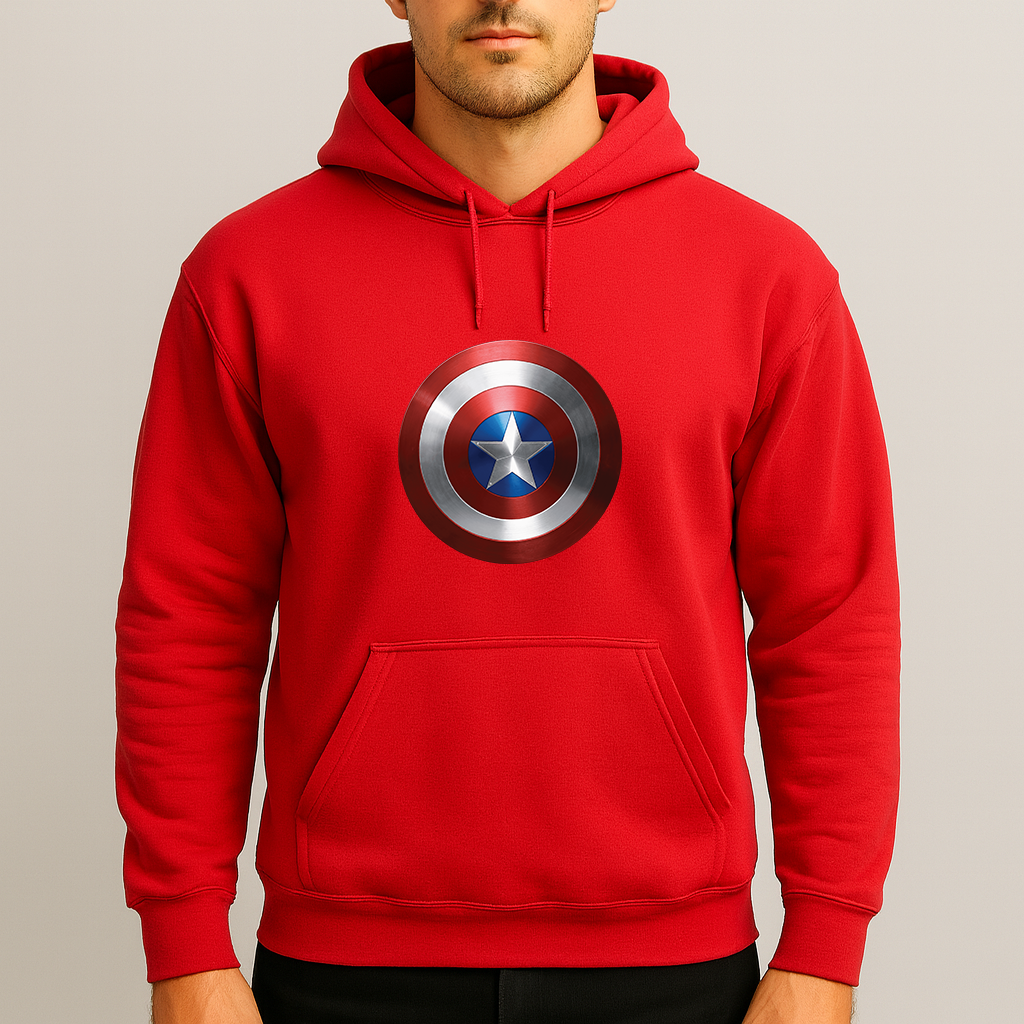 Men's Captain America Superhero Pullover Hoodie