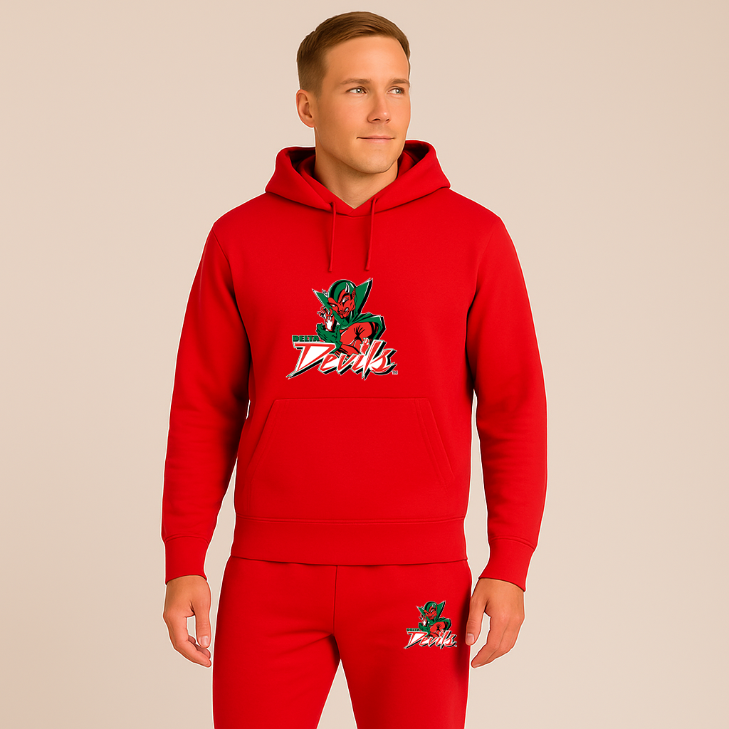 Men's MVSU Delta Devils Logo Hoodie Joggers Set