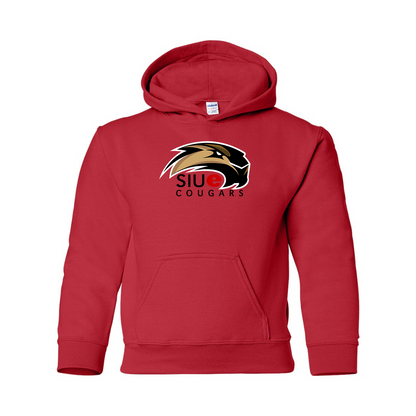 Youth SIU Edwardsville Cougars Logo Gildan Heavy Blend  Hooded Sweatshirt