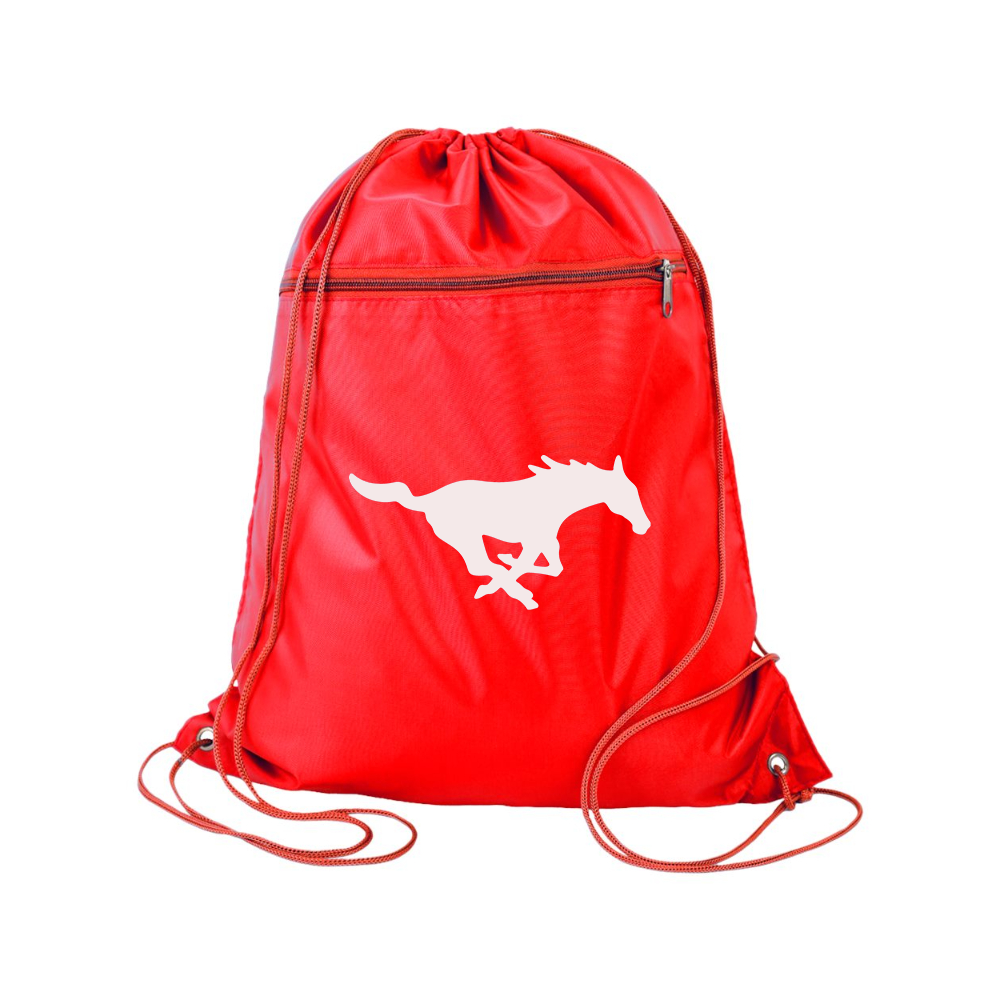 SMU Mustangs Logo Q-Tees - Polyester Cinchpack
