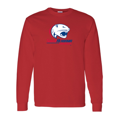 Men's South Alabama Jaguars Logo Gildan Heavy Cotton Long Sleeve T-Shirt